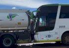 ATUALIZADO: Colisão traseira entre ônibus e caminhão deixa 4 passageiros feridos na PR-182, em Palotina