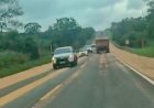 Derramamento de soja é registrado na BR-163 entre Marechal Rondon e Mercedes