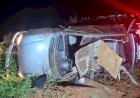 Capotamento deixa cinco estrangeiros feridos na PR-182, em Francisco Alves