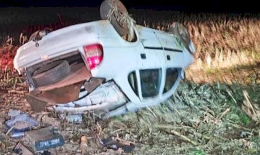 Dupla é presa após fugir de blitz e capotar veículo em Nova Santa Rosa