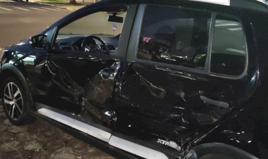 Colisão entre dois veículos deixa um ferido no centro de Nova Santa Rosa