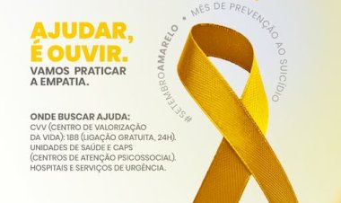Setembro Amarelo em Marechal Cândido Rondon promove ações de prevenção ao suicídio