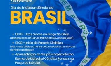 1º Passeio Ciclístico Cívico em Família será realizado neste domingo (07) em Nova Santa Rosa