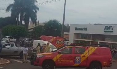 Acidente com seis veículos envolve viatura do Corpo de Bombeiros em Marechal Cândido Rondon