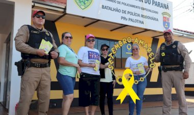 Campanha Setembro Amarelo: Ação Educativa realizada no Posto de Polícia Rodoviária em Palotina