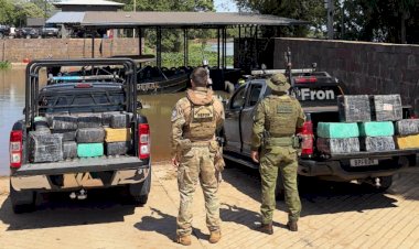 BPFRON, PF e GEPOM apreendem 746 kg de maconha e prendem dois homens em Guaíra