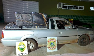 BPFRON e Polícia Federal apreendem veículo carregado com cigarros contrabandeados em Guaíra