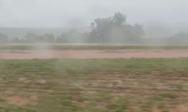 Pluviômetros  registram volumes, que variaram entre 95 mm e 150 mm, na região