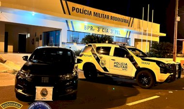 Polícia Rodoviária apreende veículo furtado e prende dois homens durante Operação Protetor em Iporã