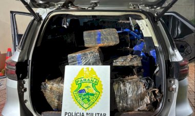 Carro furtado em Toledo é apreendido com  mais de 1,2 tonelada de maconha  em Santa Helena