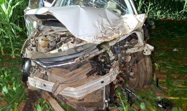 ATUALIZADO: Acidente  na saída para Francisco Alves  deixa cinco pessoas feridas na PR-182 em Palotina