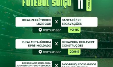 24º Campeonato Municipal de Futebol Suíço começa nesta quarta-feira em Nova Santa Rosa