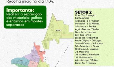 Depósito de galhos e entulhos do setor 2 é liberado a partir de hoje (17)