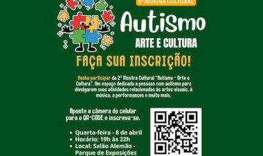 Inscrições abertas para a 2ª Mostra Cultural “Autismo – Arte e Cultura” em Marechal Rondon