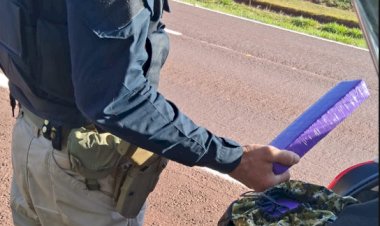 Casal é preso com 17,7 kg de maconha na BR-163; homem tinha mandados em aberto