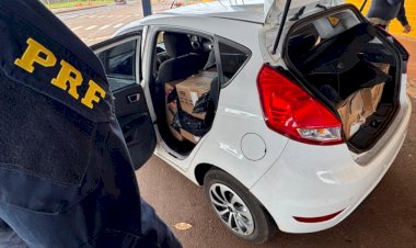 PRF prende homem com 5 mil maços de cigarros contrabandeados em Guaíra