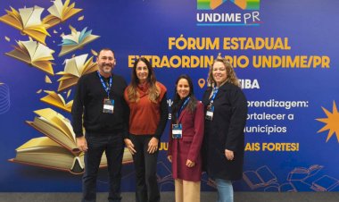 Integrantes da Secretaria de Educação de Marechal Rondon participam de fórum estadual da Undime em Curitiba