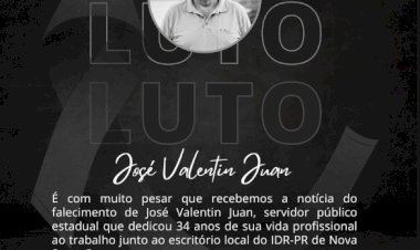 Nova Santa Rosa decreta luto oficial pela morte de servidor do IDR-PR que atuou por 34 anos no município