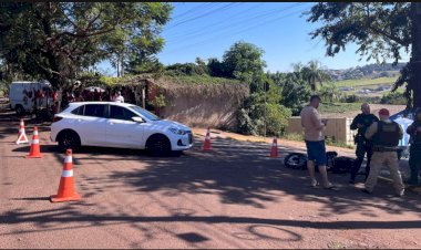 Motociclista fica ferido em colisão lateral na PR-585, em Toledo