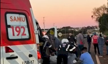 Motociclista de 22 anos vítima de acidente em Nova Santa Rosa, sofre  múltiplas fraturas  e aguarda vaga para cirurgia