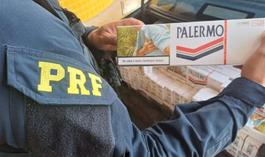 PRF prende homem e apreende 5 mil maços de cigarros contrabandeados durante jogo do Brasil