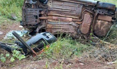 Acidente na PR-495 em Missal deixa uma jovem morta e idosa gravemente ferida