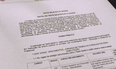 Marechal Rondon abre vagas para estágio em Educação Física com inscrições gratuitas