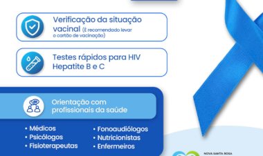 Exames, orientações e prevenção marcam a programação do Agosto Azul em Nova Santa Rosa