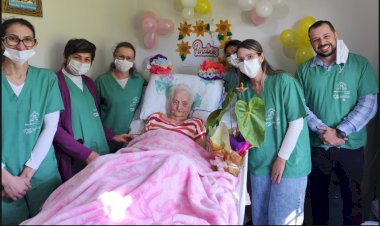 Serviço de atenção domiciliar transforma cuidado em afeto ao celebrar 100 anos de Odília Furlin Casarotto
