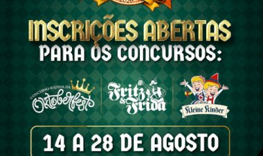 Abertas as inscrições para os concursos da rainha da 36ª Oktoberfest, casal Fritz e Frida e casal Kleine Kinder