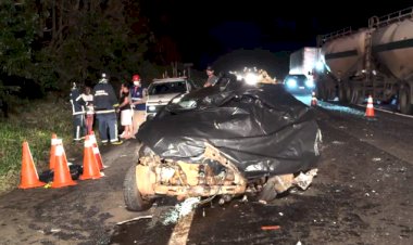 Colisão frontal na BR-277 em Laranjeiras do Sul deixa dois mortos e sete feridos