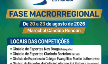 Marechal Cândido Rondon sedia fase macrorregional dos Jogos Abertos do Paraná