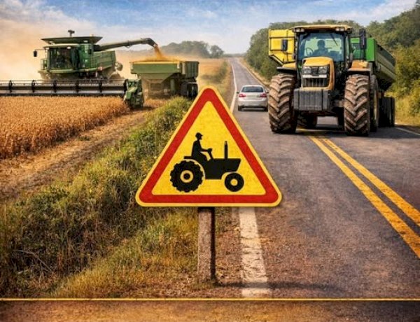 Prefeitura de Nova Santa Rosa alerta motoristas sobre aumento de máquinas agrícolas nas estradas