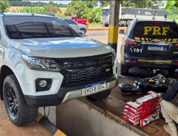 PRF apreende 46,5 quilos de cocaína escondidos em tanque de combustível na BR-277