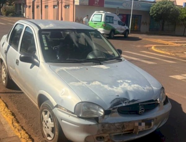 Ambulância de Mercedes se envolve em acidente no centro da cidade
