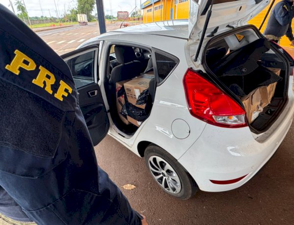 PRF prende homem com 5 mil maços de cigarros contrabandeados em Guaíra