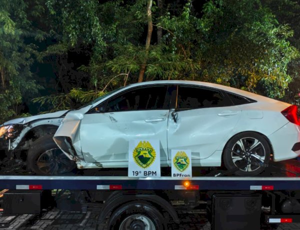 Veículo furtado é recuperado após perseguição na BR-163 em Guaíra