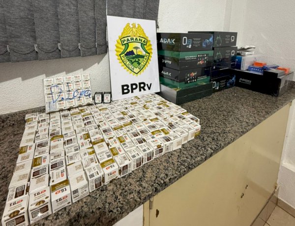 ROTAM apreende medicamentos emagrecedores e eletrônicos na BR-369 em Corbélia