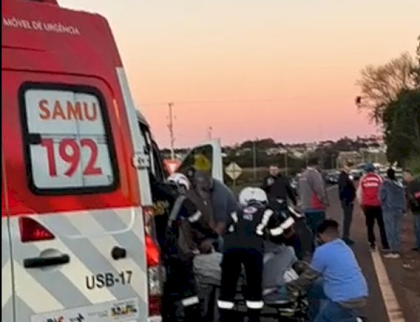 Motociclista de 22 anos vítima de acidente em Nova Santa Rosa, sofre  múltiplas fraturas  e aguarda vaga para cirurgia