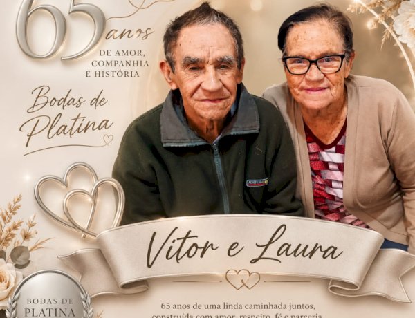 Casal de Maripá celebra bodas de platina nesta quarta-feira, 29 de julho de 2026