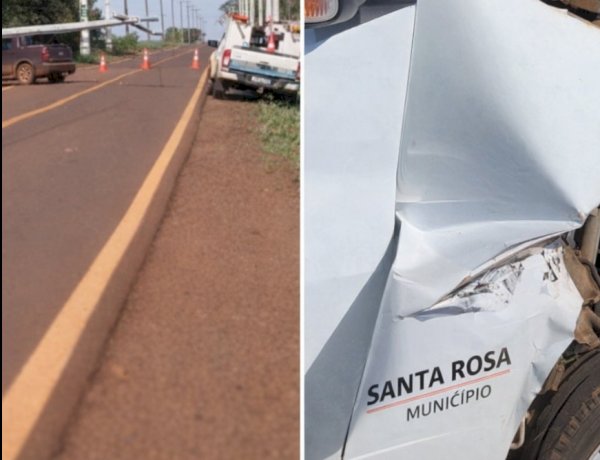 Dois acidentes em Palotina; um hoje (16)  e outro ontem dia 15, envolvendo uma van da prefeitura de Nova Santa Rosa