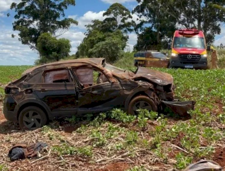 Perseguição da PRF termina em capotamento e morte  em Cascavel