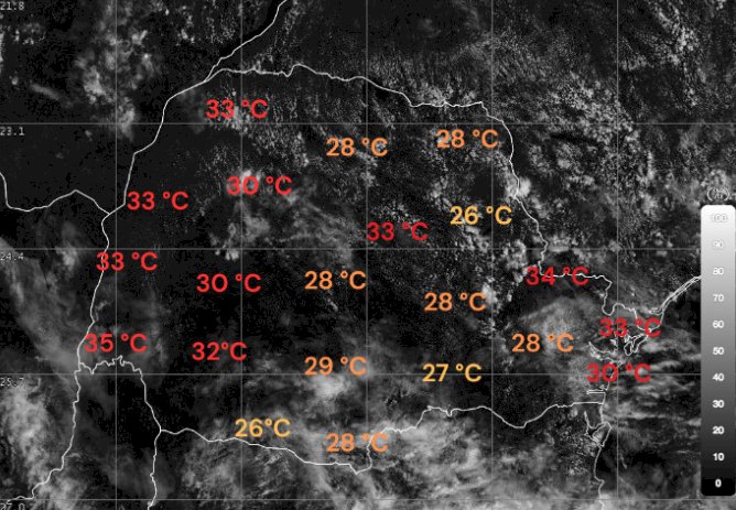 Previsão do tempo para Microrregião de Marechal Rondon indica calor e possibilidade de tempestade, no final de semana
