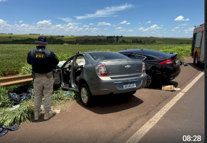 PRF confirma colisão frontal como causa de acidente com duas mortes na BR-163, em Guaíra