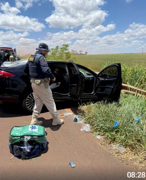 PRF confirma colisão frontal como causa de acidente com duas mortes na BR-163, em Guaíra