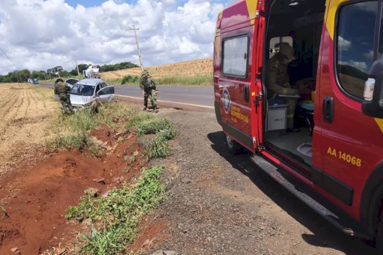 Grave acidente na PR-467 deixa motorista ferido entre Marechal Rondon e Pato Bragado