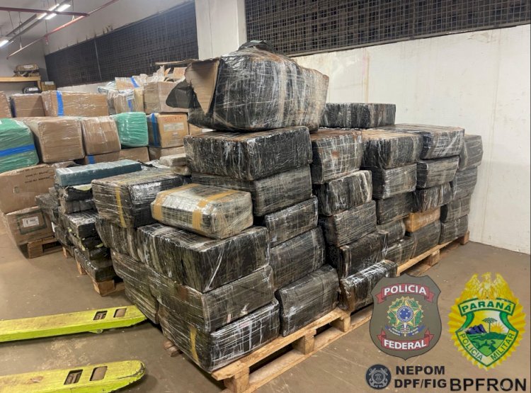 Mais de uma tonelada de maconha é apreendida em porto clandestino de Santa Helena