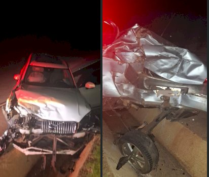 Veículo com placas de Toledo se envolve em grave acidente na PR 180