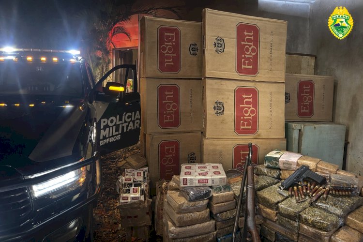 Ação integrada apreende 896 quilos de maconha e prende dois homens em Quatro Pontes