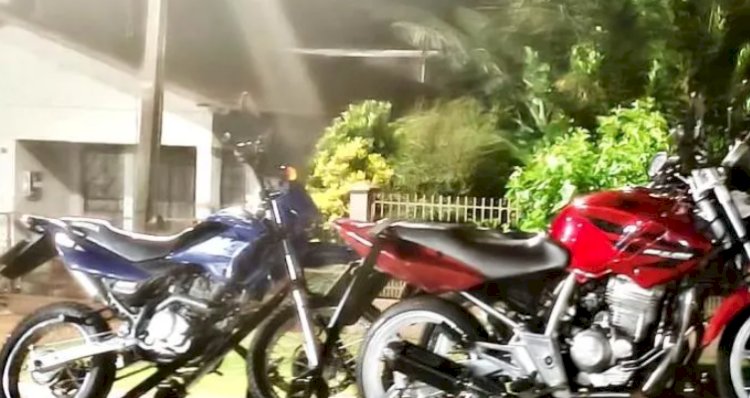 Jovens de Maripá vem a Nova Santa Rosa  fazer arruaça e caem na mão da polícia; três motos presas